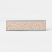 Girl Blush Rose Gold Blue Ombre Glitzer Glitzern Schreibtischnamensplakette (Vorderseite )