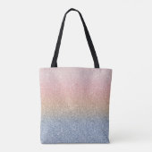 Girl Blush Rose Gold Blue Ombre Glitzer Glitzern Tasche (Rückseite)
