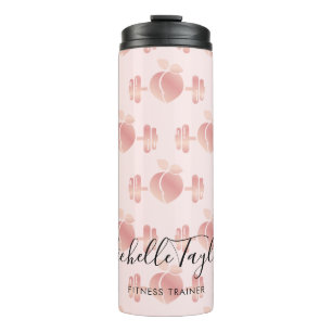 Girl Blush Rose Gold Fitness Trainer Business Car Thermosbecher