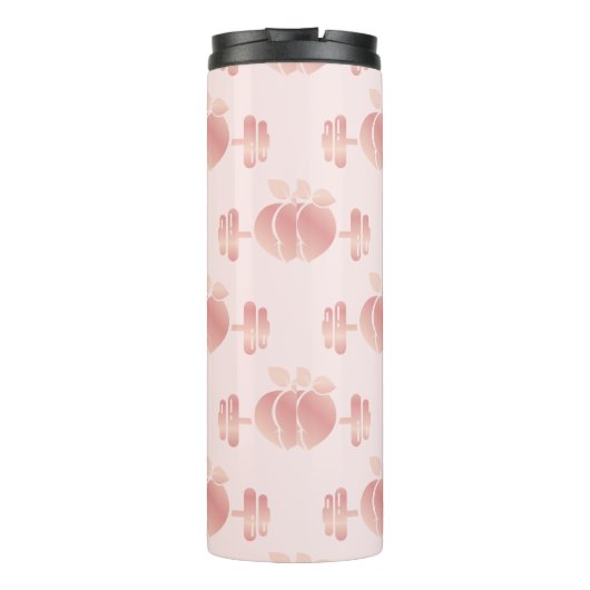 Girl Blush Rose Gold Fitness Trainer Business Car Thermosbecher (Rückseite)