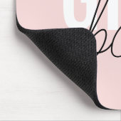 Girl Blush Typografy-Drehbuchautor Mousepad (Ecke)