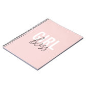 Girl Blush Typografy-Drehbuchautor Notizblock (Linke Seite)