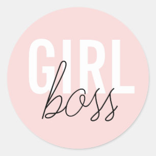 Girl Blush Typografy-Drehbuchautor Runder Aufkleber
