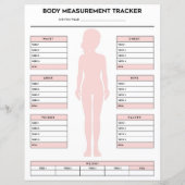 Girl Body Measurement Tracker-Gewichtsabnahme (Rückseite)