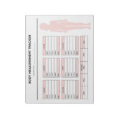 Girl Body Measurement Weight Loss Tracker Goal Notizblock (Rotiert)