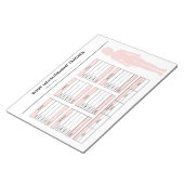 Girl Body Measurement Weight Loss Tracker Goal Notizblock (angewinkelt)