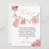 Girl Bohemisch Clothes Kinderdusche Danke Karte (Vorderseite)