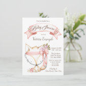 Girl Boho Fox Baby Shower Einladungen (Stehend Vorderseite)
