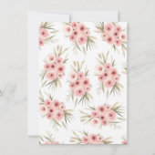 Girl Boho Fox Baby Shower Einladungen (Rückseite)