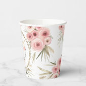 Girl Boho Fox Baby Shower Pappbecher (Links)