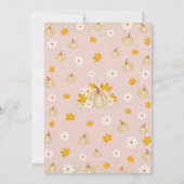 Girl Boho Pumpkin Baby Shower Einladung (Rückseite)