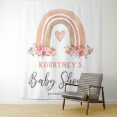 Girl Boho Rainbow Baby Shower Tapestry Wandteppich (Beispiel)