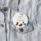 GIRL Boho T rex Dinosaur Button (Beispiel)