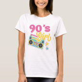 Girl Boombox Hippie Retro Groovy der 90er Jahre T-Shirt (Vorderseite)