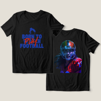 Girl Born to Play Football 2.0 Tri-Blend Shirt