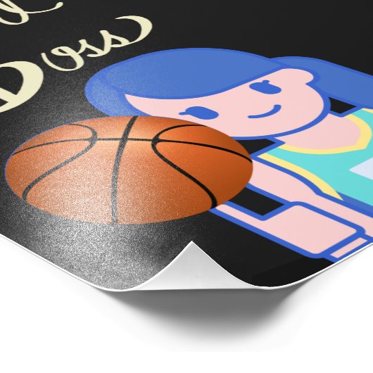 Girl Boss Basketball Fotodruck (Ecke)