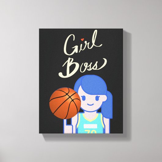 Girl Boss Basketball Leinwanddruck (Vorderseite)