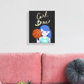 Girl Boss Basketball Leinwanddruck (Insitu (Wohnzimmer))