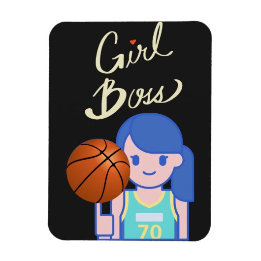 Girl Boss Basketball Magnet (Vertikal)