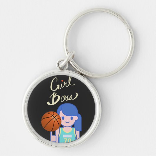Girl Boss Basketball Schlüsselanhänger (Vorne)