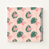 Girl Boss | Beach Beauty Retro Tropical Flamingo Notizblock (Rückseite)