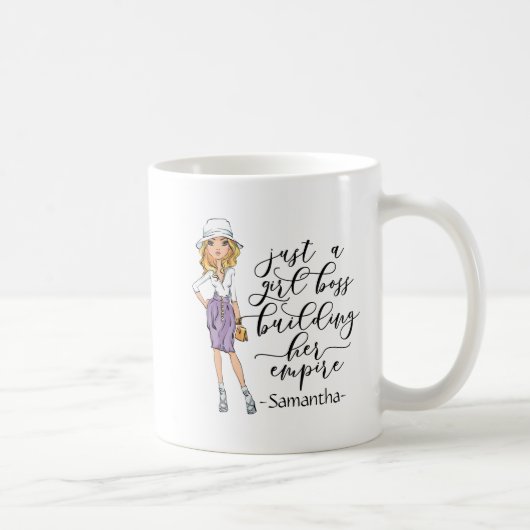 Girl Boss | Blonde Lady | Gelb Kaffeetasse (Rechts)
