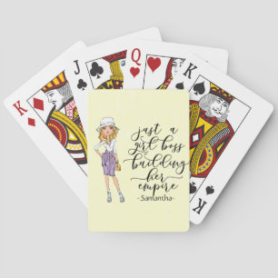 Girl Boss   Blonde Lady   Gelb Spielkarten