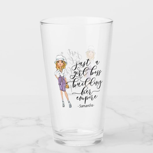 Girl Boss | Blonde Lady Glas (Vorderseite)