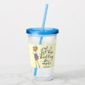 Girl Boss | Blonde Lady Glass | Gelb Acryltrinkbecher (Rückseite)