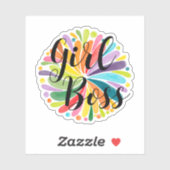Girl Boss Blume Aufkleber (Blatt)