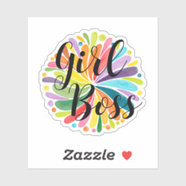 Girl Boss Blume Aufkleber