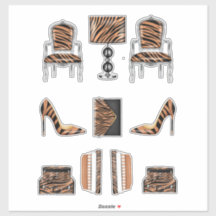 Girl Boss Decals High Fashion Tiger Druckaufkleber