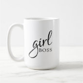 Girl Boss Elegant Schwarz und Weiß Kaffeetasse (Links)