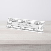 Girl Boss empowered Lady Entrepreneur Femineur Schreibtischnamensplakette (Vorderseite )