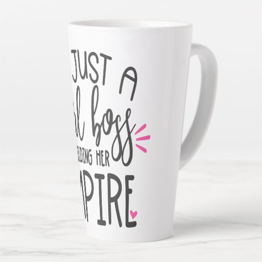 Girl Boss Gebäude Ihr Empire Name Datum hinzufügen Milchtasse (Rechte Ecke)