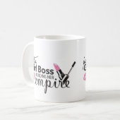 Girl Boss Gebäude ihr Empire - Pink Lipstick Kaffeetasse (Vorderseite Links)