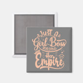 Girl Boss Gebäude Ihr Empire Word Art Magnet (Vorderseite/Rückseite)