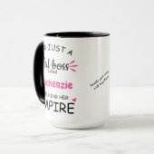 Girl Boss Gebäude Ihr Reich hinzufügen Name Spaß C Tasse (Vorderseite Links)