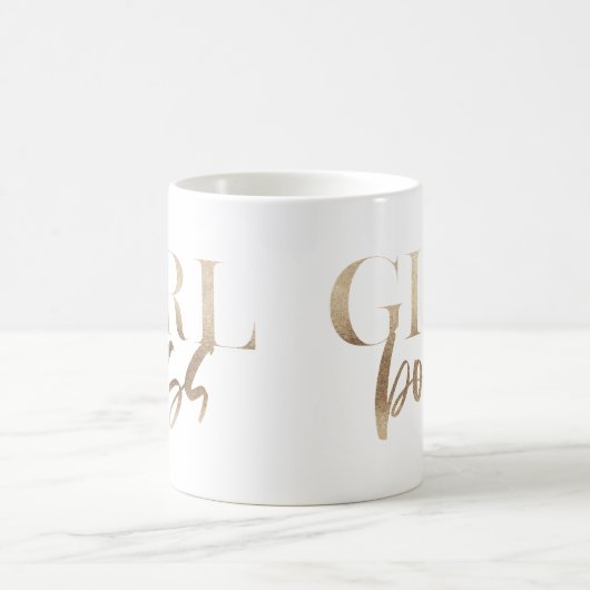 Girl Boss | Gelbes Gold | Moderne Macht Kaffeetasse (Mittel)