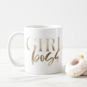 Girl Boss Gelbgold Modern Mächtig Kaffeetasse