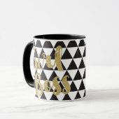 Girl Boss Gold Schwarz und Weiß Moderne Custom Tasse (Vorderseite Links)