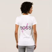 Girl Boss Hot Pink und Black T-Shirt (Schwarz voll)