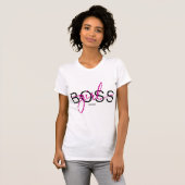 Girl Boss Hot Pink und Black T-Shirt (Vorne ganz)