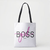 Girl Boss Hot Pink und Black Tasche (Vorderseite)