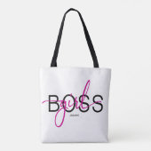Girl Boss Hot Pink und Black Tasche (Rückseite)