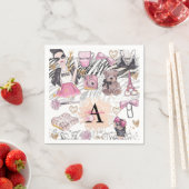 Girl Boss Luxury Zebra Pink Black Serviette (Beispiel)