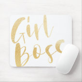 Girl Boss | Minimalistische Handschrift für Pinsel Mousepad (Mit Mouse)