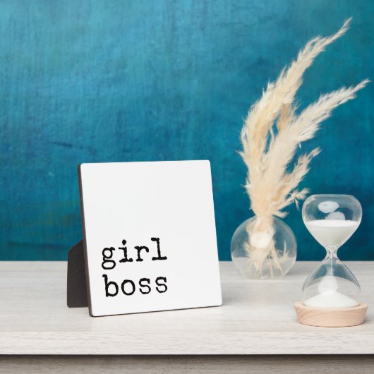 Girl Boss Motivierend Office-Schreibtischsigne Fotoplatte (InSitu)