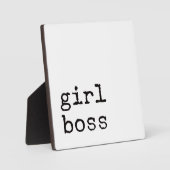 Girl Boss Motivierend Office-Schreibtischsigne Fotoplatte (Vorderseite)