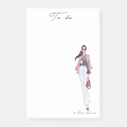 Girl Boss notepad Post-it Klebezettel (Vorderseite)